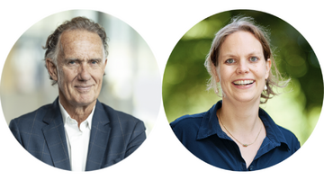 Portret (kleur) prof. dr. ir. Koos van der Hoeven en dr. Hilde Nienhuis