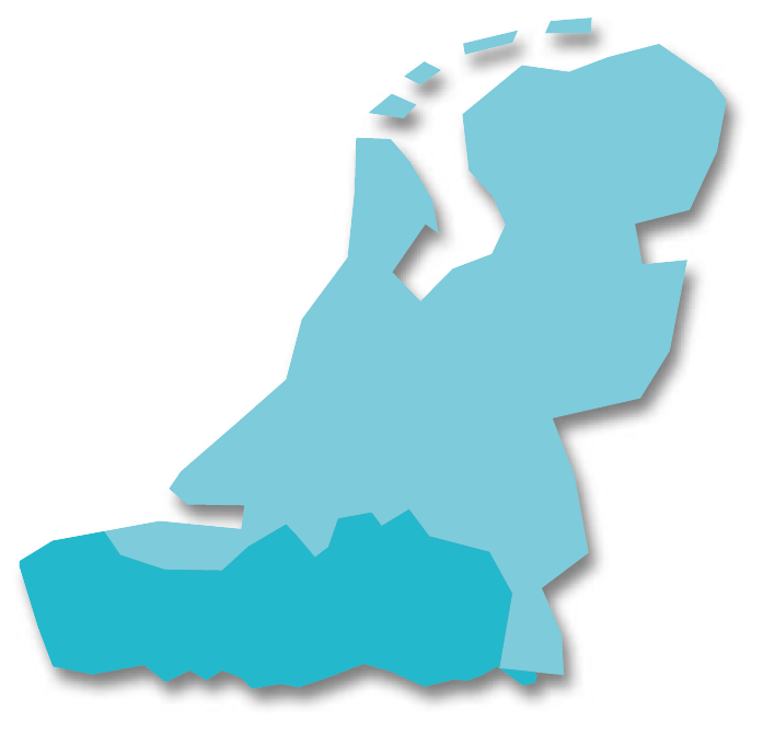 Kaart van Nederland en Vlaanderen