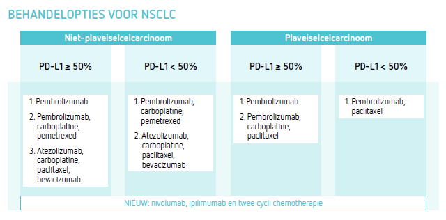 Schema (kleur) Behandelopties voor NSCLC